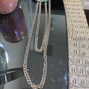 Tiffany Co. double chain necklace 925 silver